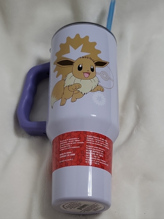 Pokemon Other - Pokémon Eevee 40 oz Stainless Steel Insulated Tumbler with Handle & Straw